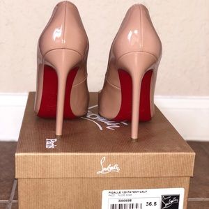 Christian Louboutins Pigalle 120 Nude Size: 36.5